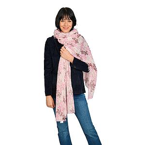 Hemisphere sjaal dames roze
