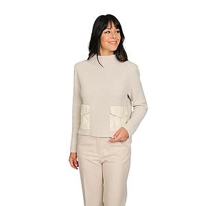 Natan Collection pull trui dames greige MAUI-WOOL 170