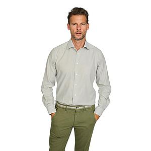 Eton hemd lange mouwen heren khaki