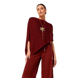 Caroline Biss poncho dames bordeaux 4210/53