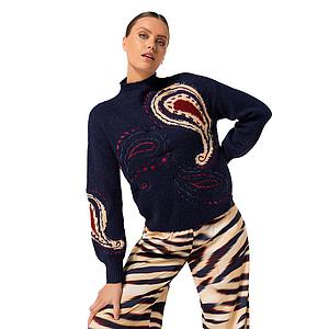 Caroline Biss pull trui dames marine 4236/29