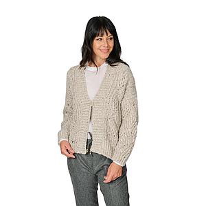 Panicale Cashmere gilet dames greige