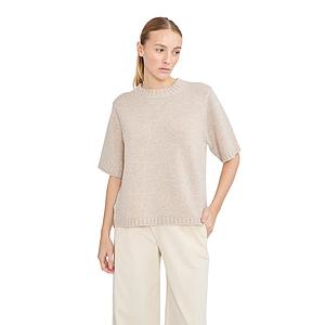 Jeff pull trui ronde hals dames beige HOPE
