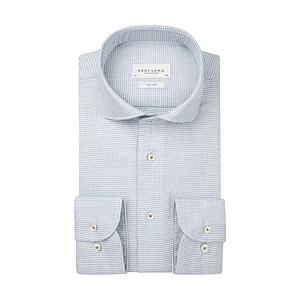 Profuomo hemd lange mouwen heren marine
