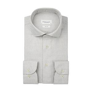 Profuomo hemd lange mouwen heren beige