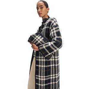Natan Collection mantel jas dames marine MANUEL-CARREAUX 140