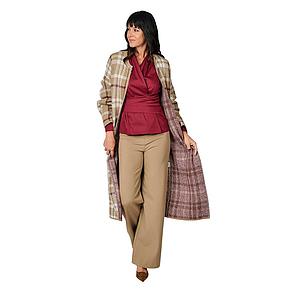 Natan Collection mantel jas dames camel MANUEL-CARREAUX 163