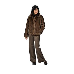 Hemisphere mantel jas dames bruin