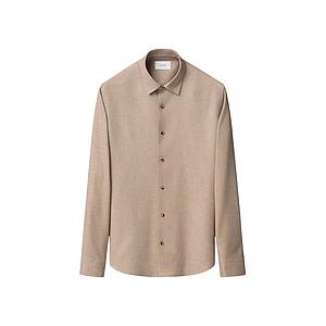Eton hemd lange mouwen heren licht bruin CASUAL FIT