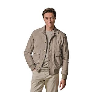 Profuomo leren mantel jas heren beige