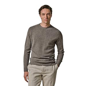 Profuomo pull trui ronde hals heren licht bruin