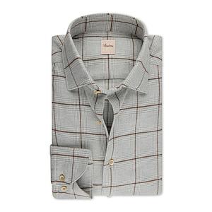 Stenstroms Hommes chemise à manches longues hommes gris clair