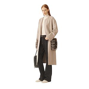 Fabiana Filippi mantel jas dames taupe