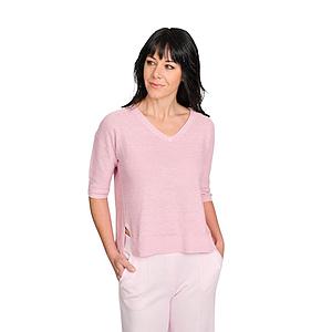 Hemisphere pull trui v-hals dames roze