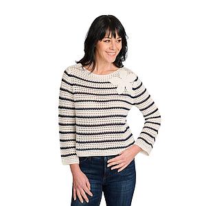 Hemisphere pull trui ronde hals dames marine