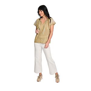 Hemisphere blouse zonder mouwen dames olijf