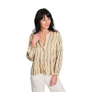 Hemisphere blouse lange mouwen dames khaki