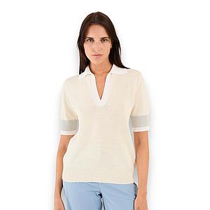 Anneclaire polo shirt dames ecru D1514 317 150