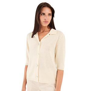 Anneclaire gilet dames ecru D1506 317 001