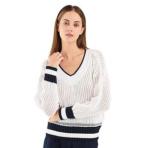 Anneclaire pull trui v-hals dames wit D1535 383 730