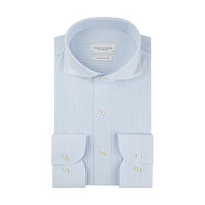 Profuomo hemd lange mouwen heren blauw