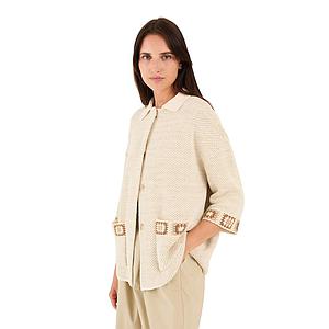 Anneclaire gilet dames beige