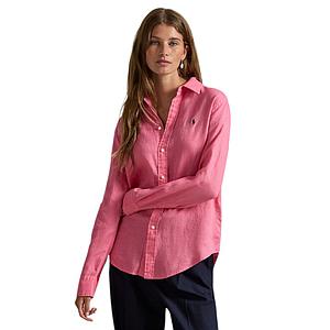 Polo Ralph Lauren Women blouse lange mouwen dames roze classic fit