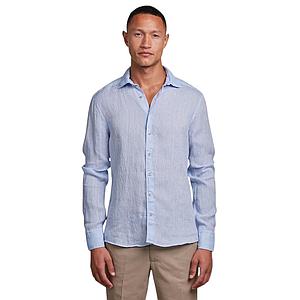 Stenstroms Hommes chemise à manches longues hommes bleu clair