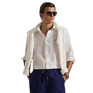 Polo Ralph Lauren Men hemd lange mouwen heren wit custom fit 710966294506.