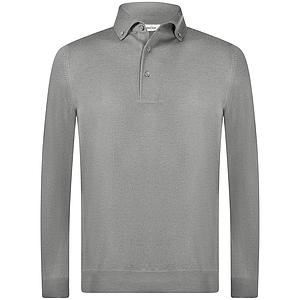 Gran Sasso Men polo shirt lange mouwen heren groen