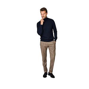 Berwich broek heren donker beige contemporary fit - flannel