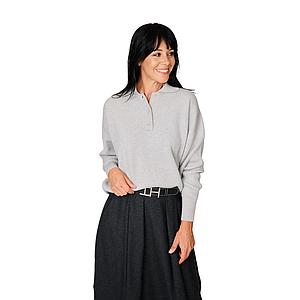 Panicale Cashmere polo shirt dames grijs