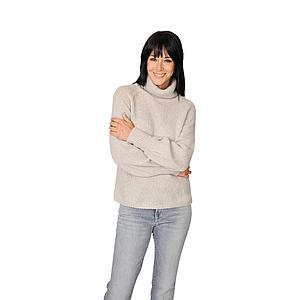 Hemisphere pull trui dames taupe