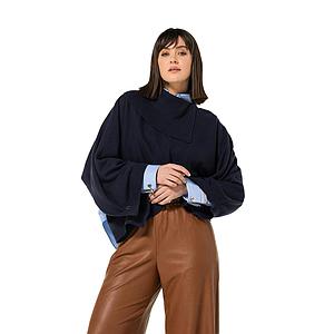 Caroline Biss poncho dames blauw 4214/21