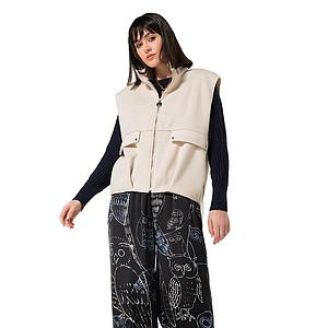 Caroline Biss bodywarmer dames ecru 4823/93