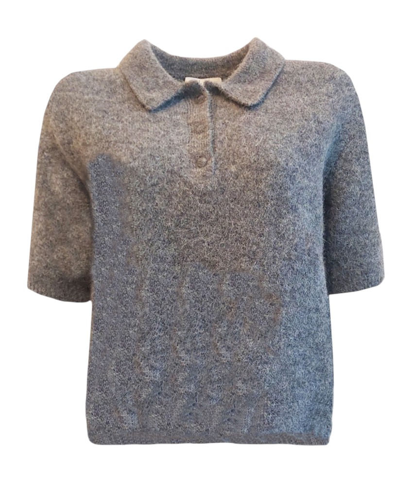 Jeff polo shirt dames grijs Ollie