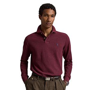 Polo Ralph Lauren Men polo shirt lange mouwen heren bordeaux 710680790095 CSF.