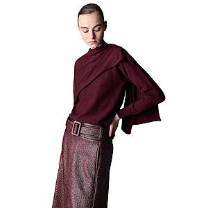 Natan Collection pull trui dames bordeaux OSIRIS-WOOLCASH-123