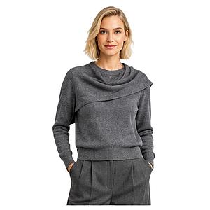 Natan Collection pull trui dames anthraciet OSIRIS-WOOLCASH-178