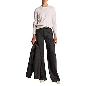 Vince pull trui v-hals dames grijs V067779665/065