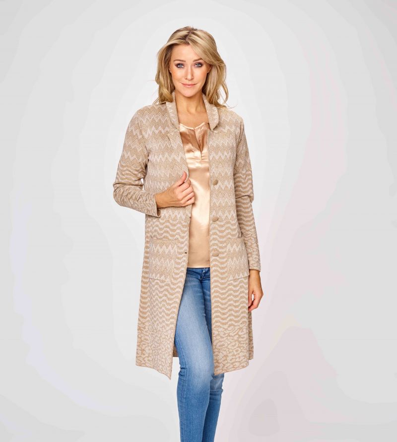 Due Amanti coat jacket for women gold